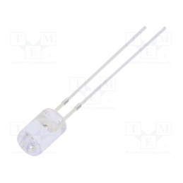 1 pcs x OPTOSUPPLY - OSO5PA5GA1B-12V - LED, 5mm, orange, 750÷1120mcd, 100°, Front: flat, 12÷15V, 225mW