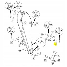 JCB bucket pin lad 290x45 cva 811 50369
