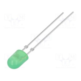 1 pcs x OPTOSUPPLY - OSG59A5HA4D-1-UV - LED, oval, 5.1x4.3mm, green, 12000÷14400mcd, 100/40°, Front: convex