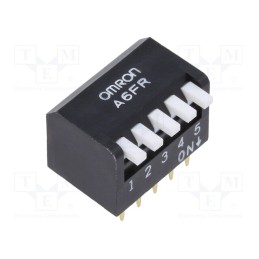 1 pcs x OMRON OCB - A6FR-5104 - Switch: DIP-SWITCH, OFF-ON, 0.025A/24VDC, Pos: 2, -20÷70°C, THT