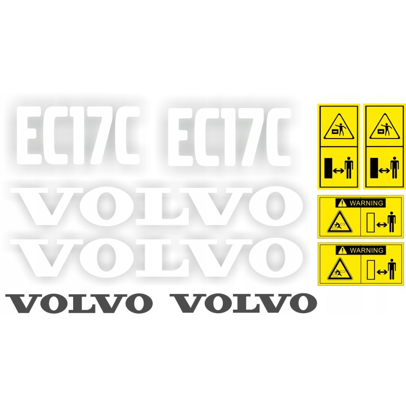 Volvo ec17c ec 17 c mini excavator stickers