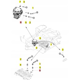 Yanmar o ring distributor tee 1bp14 0