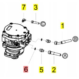 Yanmar o ring distributor tee 1bp14 0