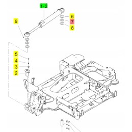 Yanmar arm rotation actuator pad 40x75x1