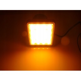 Lamp 12 24v strong LED 12x12 cm orange