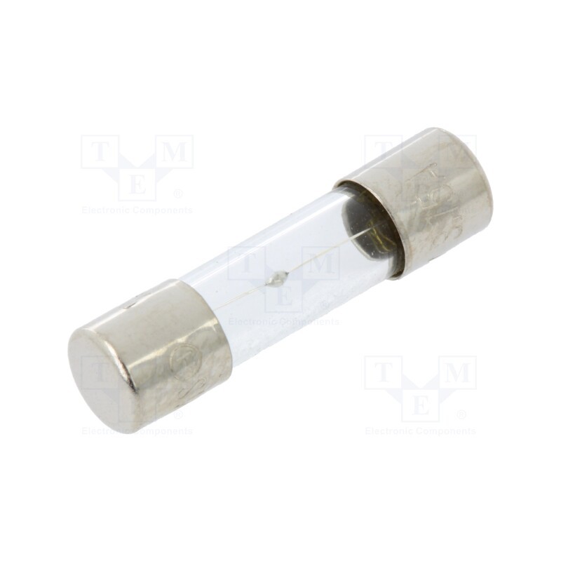 5 pcs x OPTIFUSE - MSC-3.15A - Fuse: fuse, medium time-lag, 3.15A, 250VAC, glass, 5x20mm, brass