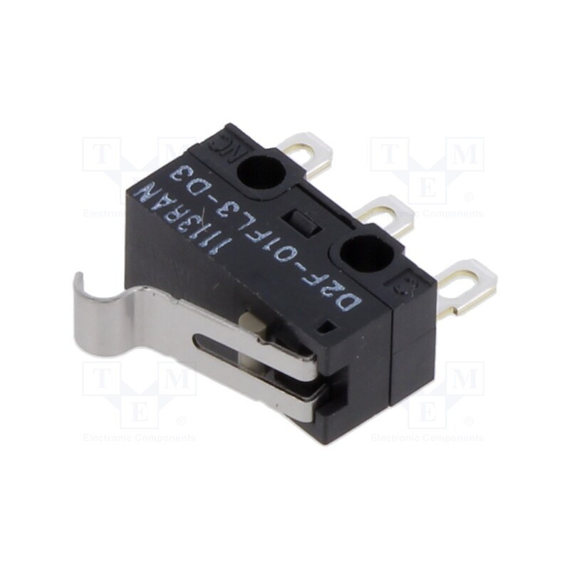 1 pcs x OMRON OCB - D2F01FL3D3 - Microswitch SNAP ACTION, with lever with roller simulation