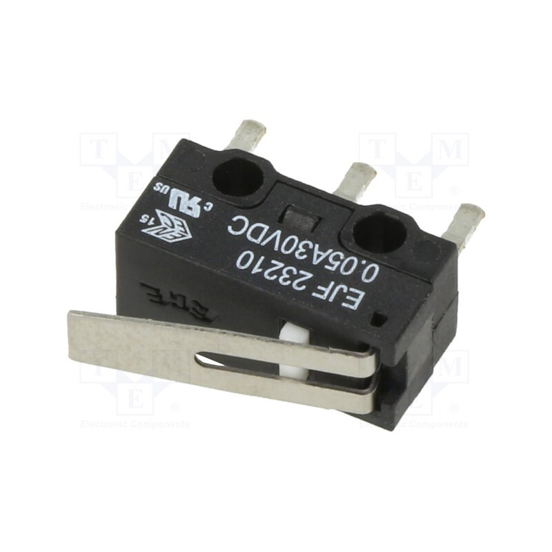 1 pcs x ECE - EJF2321000 - Microswitch SNAP ACTION, 0.05A/30VDC, with short lever, SPDT