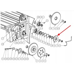 Art00081 gear wheel 17 z p 1 1 4