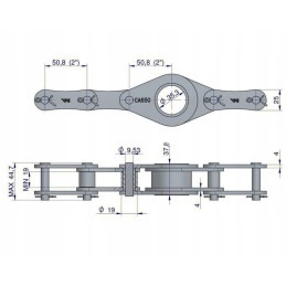 Ca650 chain, 1,160 links, 40 beams, roller press