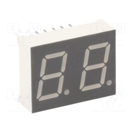 1 pcs x LUCKYLIGHT - KW2-502CVA - Display: LED, 7-segment, 12.7mm, 0.5', No.char: 2, red, 40÷80mcd