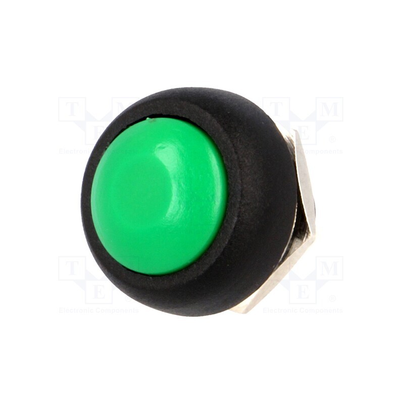 2 pcs x NINIGI - PS33BGR - Switch: push-button, Pos: 2, 1A/250VAC, OFF-(ON), Illumin: none