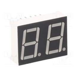 1 pcs x LUCKYLIGHT - KW2-562AGB - Display: LED, 7-segment, 14.2mm, 0.56', No.char: 2, yellow-green