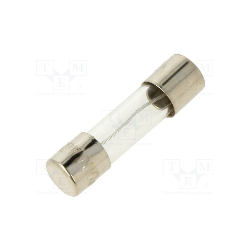 5 pcs x OPTIFUSE - MSC-100MA - Fuse: fuse, medium time-lag, 100mA, 250VAC, glass, 5x20mm, brass