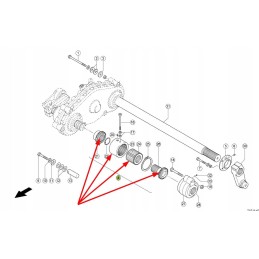 854673 3 connections, distribution gear shaft
