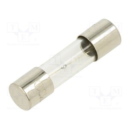 5 pcs x OPTIFUSE - MSC-1.6A - Fuse: fuse, medium time-lag, 1.6A, 250VAC, glass, 5x20mm, brass
