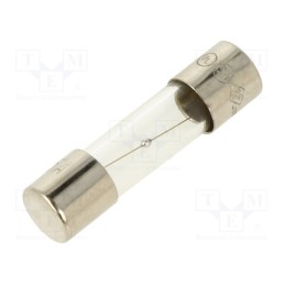 5 pcs x OPTIFUSE - MSC-1.25A - Fuse: fuse, medium time-lag, 1.25A, 250VAC, glass, 5x20mm, brass