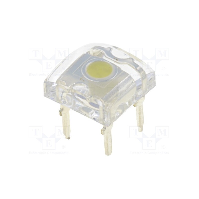 1 pcs x OPTOSUPPLY - OSW543Z4E1P - LED Super Flux, 7.62x7.62mm, white cold, 7500÷9000mcd, 140°, 30mA