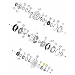 Clutch roller bearing for cat backhoe loader