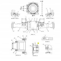 Basket bearing pan for satellites cat excavator lad cva