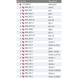 Yanmar anti-dust seal for the cylinder piston rod