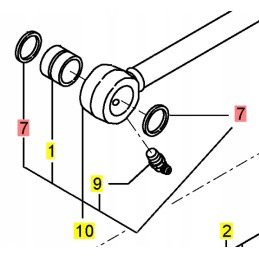 Yanmar anti-dust seal for the cylinder piston rod