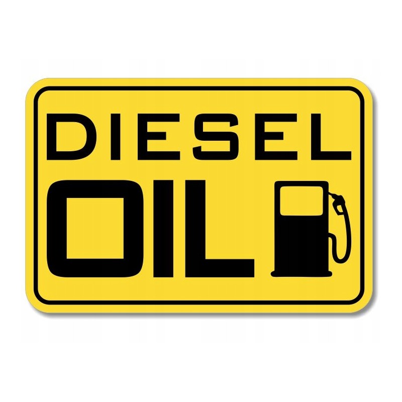 Fuel marking sticker fuel diesel oil crude oil on