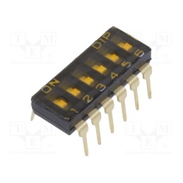 1 pcs x KNITTER-SWITCH - DBS 1006 - Switch: DIP-SWITCH, OFF-ON, 0.025A/24VDC, Pos: 2, -40÷85°C, PCB,THT
