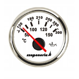 Oil temperature indicator, diameter 52 mm, white