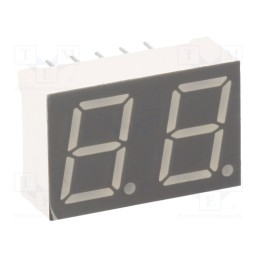 1 pcs x LUCKYLIGHT - KW2-391AGA - Display: LED, 7-segment, 10mm, 0.39', No.char: 2, yellow-green
