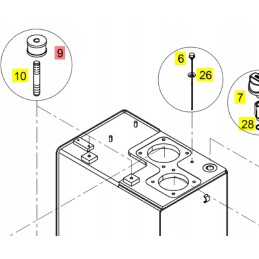 Yanmar radiator cushion b75w sv85 120 tl60 310