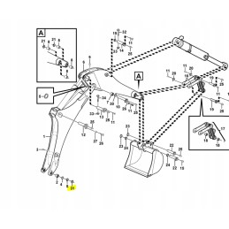 Arm lock washer for Volvo backhoe loader