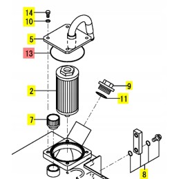 Yanmar o-ring for hydraulic filter cover