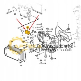 Oil cooler connector deutz bf6m1012ec bf6m2012