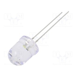 1 pcs x OPTOSUPPLY - OS5WDKA131A - LED, 10mm, white, 30°, Front: convex, 2.5÷5V, No.of term: 2, -30÷85°C