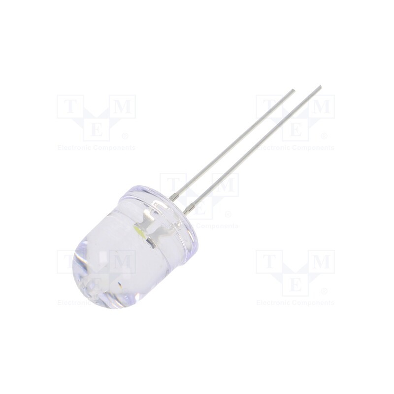1 pcs x OPTOSUPPLY - OS5WDKA131A - LED, 10mm, white, 30°, Front: convex, 2.5÷5V, No.of term: 2, -30÷85°C
