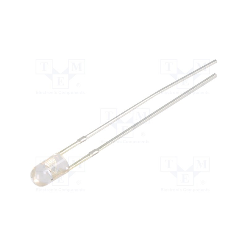 1 pcs x OPTOSUPPLY - OSO5PA3E31B-12V - LED, 3mm, orange, 2180÷3000mcd, 30°, Front: convex, 12V, -30÷85°C