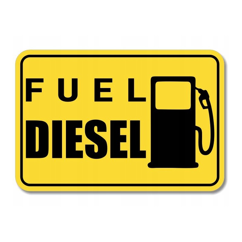 Fuel marking sticker fuel diesel crude oil on