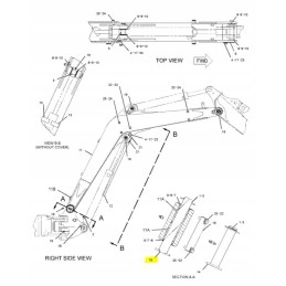 Banana cat mini excavator cva arm pin