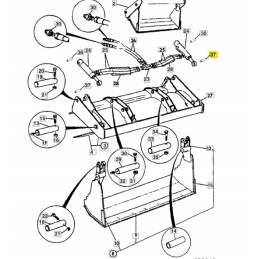 JCB backhoe loader bucket cylinder bush