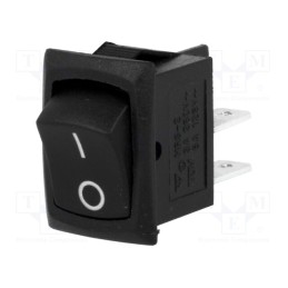 1 pcs x - RSM2013C3BK - ROCKER, DPST, Pos: 2, ON-OFF, 3A/250VAC, black, none, 35mΩ, -30÷80°C