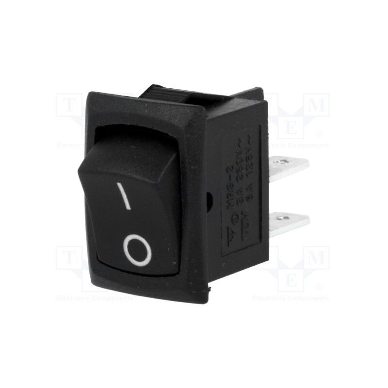 1 pcs x - RSM2013C3BK - ROCKER, DPST, Pos: 2, ON-OFF, 3A/250VAC, black, none, 35mΩ, -30÷80°C