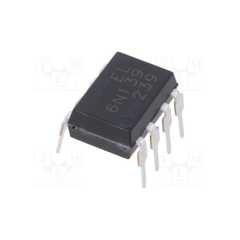 1 pcs x EVERLIGHT - 6N139 - Optocoupler, THT, Ch: 1, OUT: Darlington, 5kV, DIP8, 1kV/μs