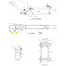 Pin protection for Cat mini excavator, original