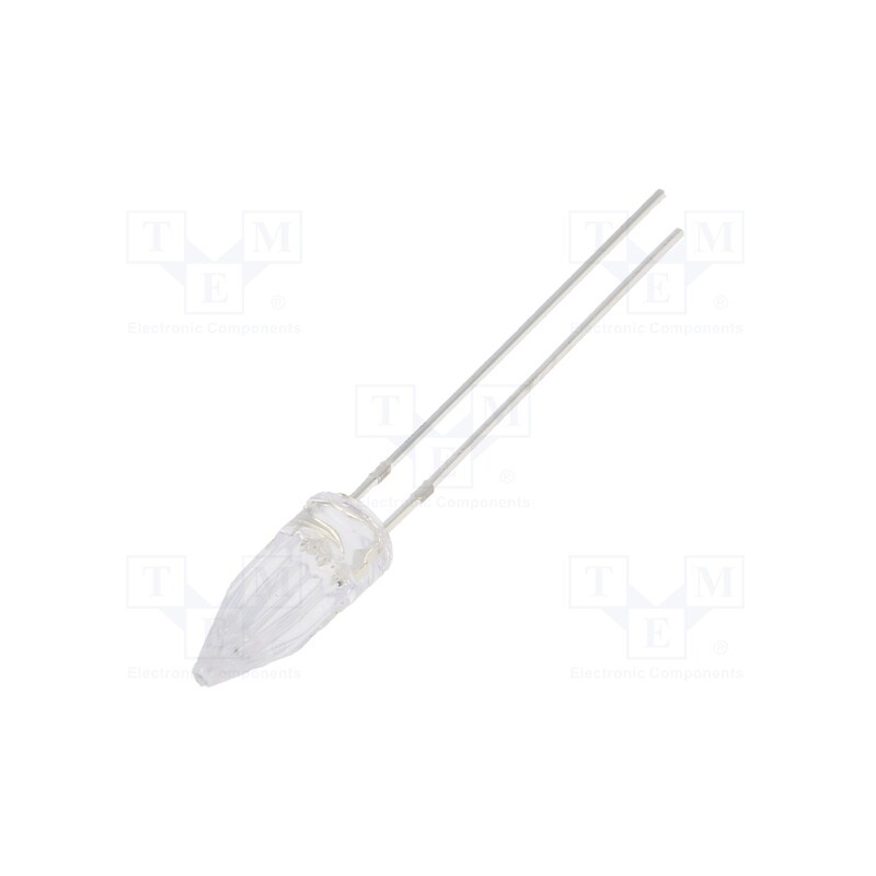 1 pcs x OPTOSUPPLY - OSO5PA58A1B-12V - LED, 5mm, orange, 500÷750mcd, 100°, Front: Rocket, 12V, No.of term: 2