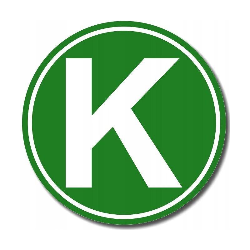 Sticker letter k meaning holidays, 12 cm