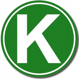 Sticker letter k meaning holidays, 16 cm