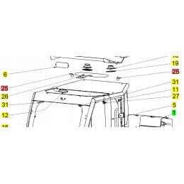 Yanmar door lock b7 vio20 vio80