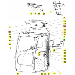 Yanmar door lock b7 vio20 vio80