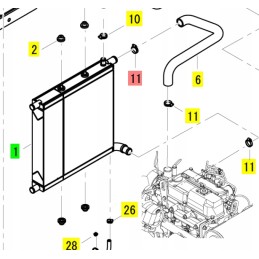 Yanmar refrigerant hose clamp
